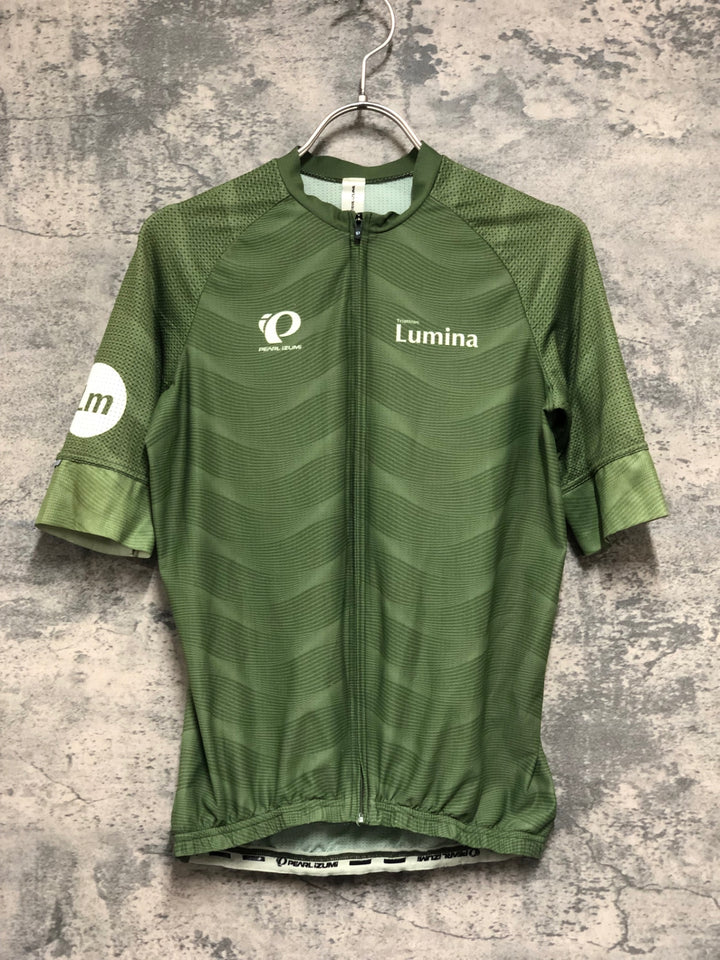 KL491 パールイズミ PEARL iZUMi Triathlon LUMINA 半袖 サイクルジャージ 緑 L