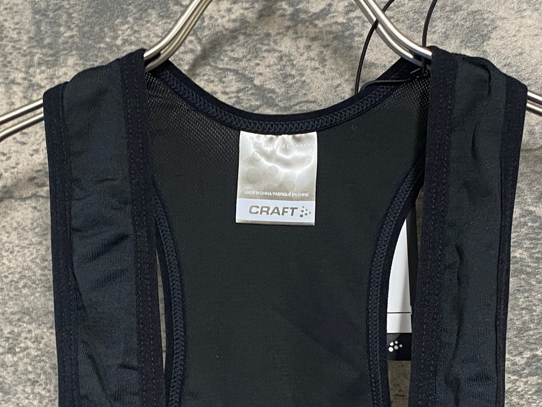 JW445 クラフト CRAFT ビブタイツ 黒 S 裏起毛