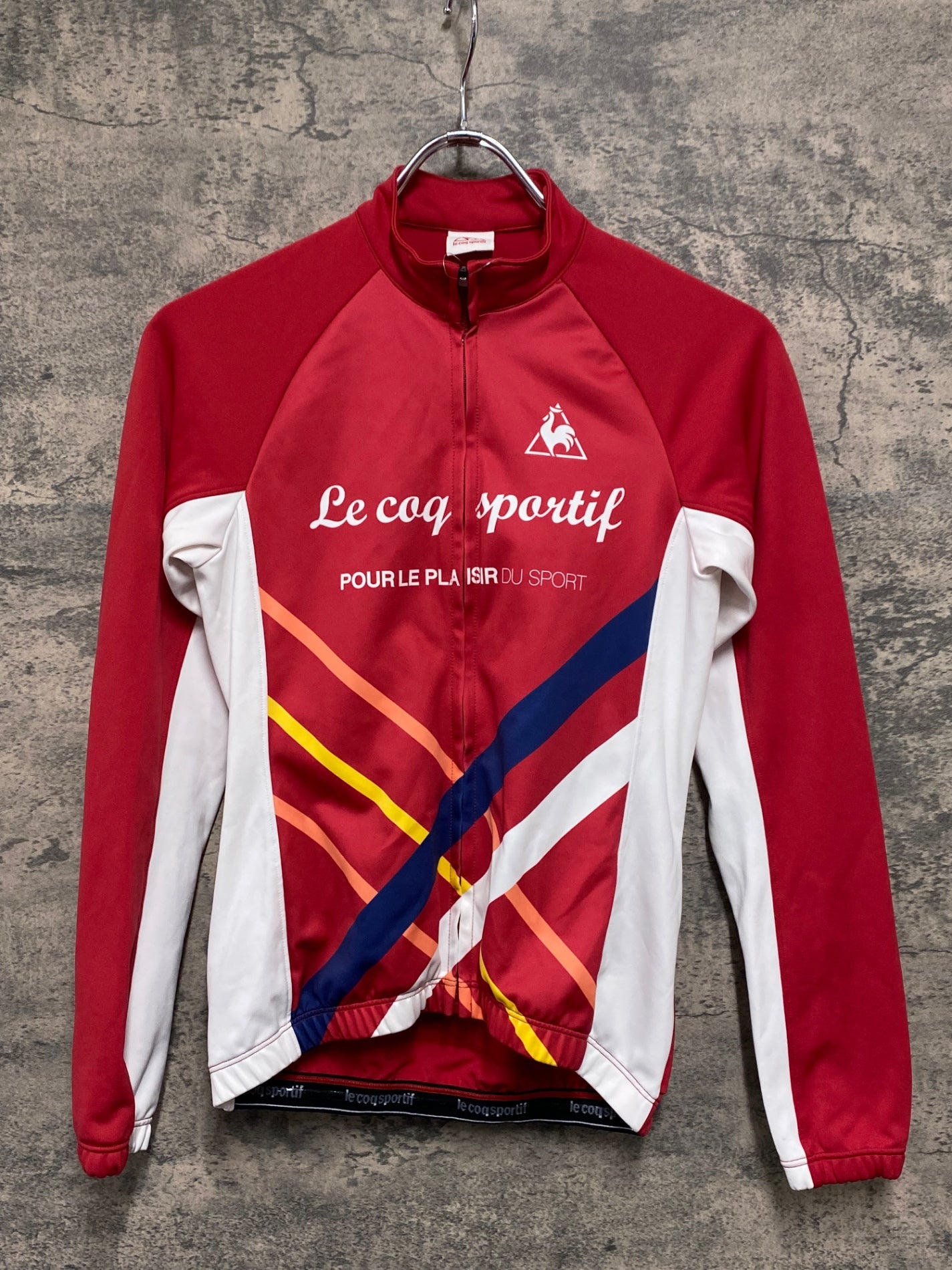 JW616 ルコックスポルティフ le coq sportif 長袖サイクルジャージ 赤