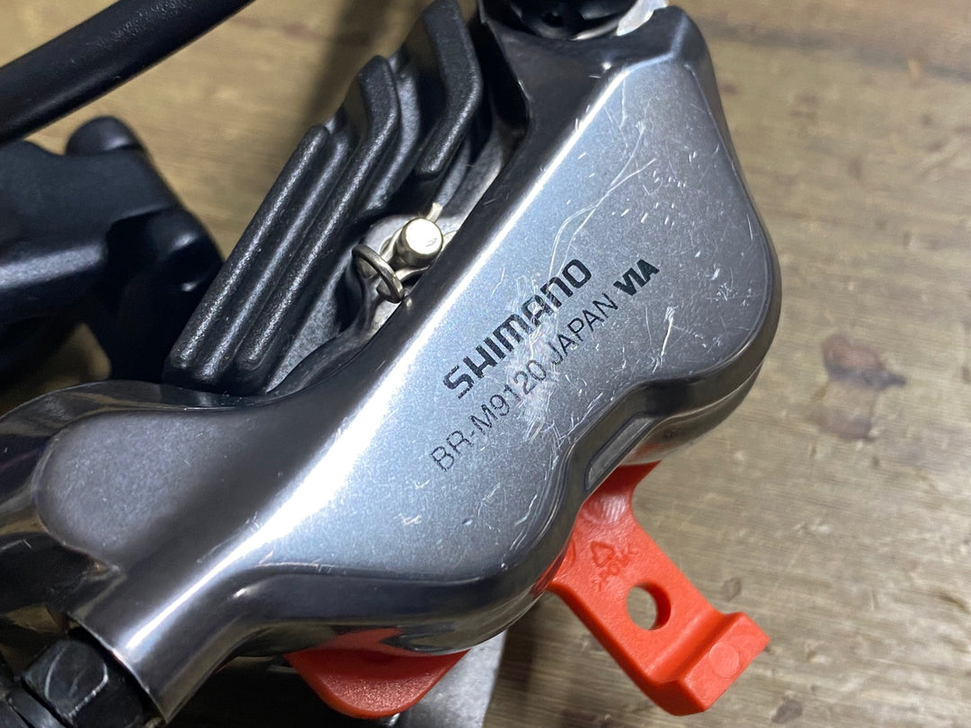 KH716 シマノ SHIMANO XTR BL-M9120-L BL-M9120 右前 ブレーキ レバー キャリパー セット 2フィンガー Φ22.2 フラットマウント 油圧