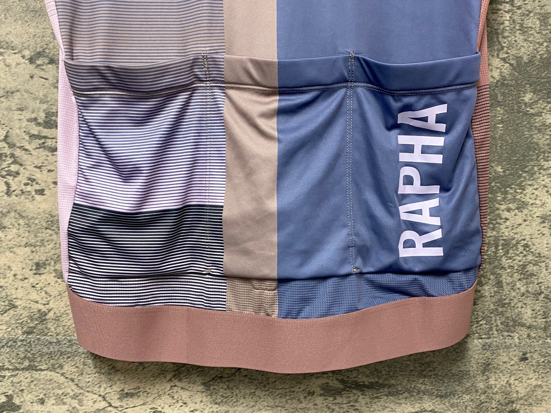 JH258 ラファ Rapha TIME PRO TEAM TRAINING JERSEY 半袖 サイクルジャージ 総柄 XL