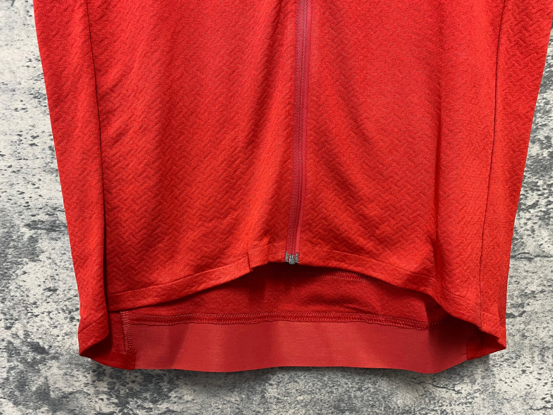 KD419 マヴィック MAVIC Essential Merino Jersey 半袖 サイクルジャージ 赤 L
