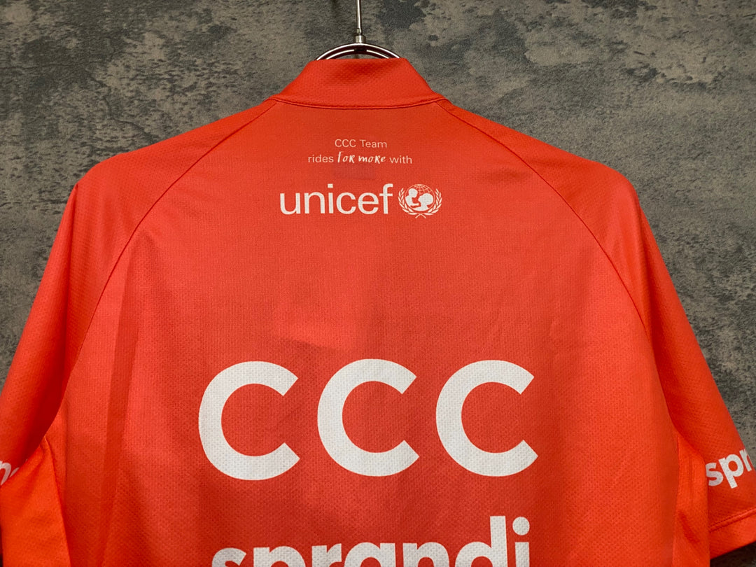 JS580 ジャイアント GIANT 半袖 サイクルジャージ オレンジ M CCC sprandi