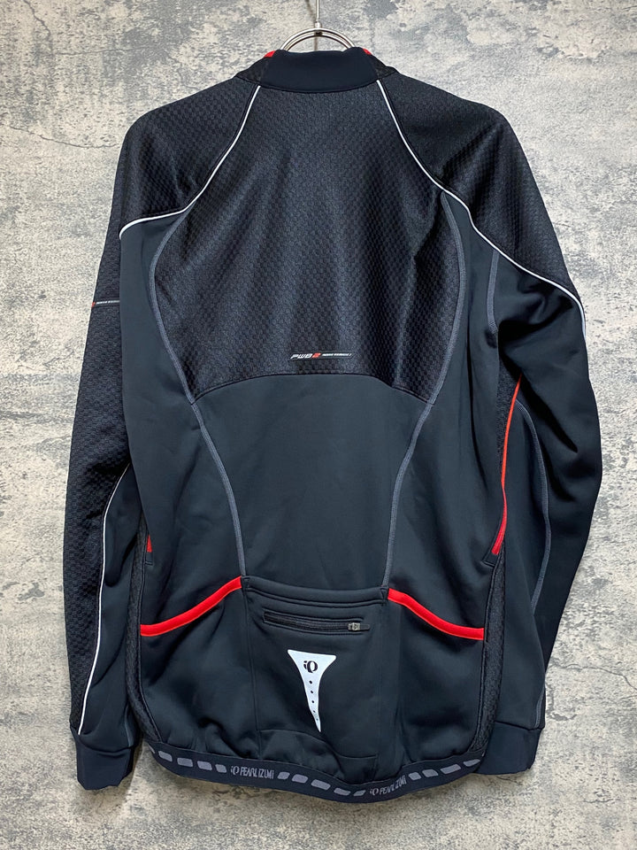 JP707 パールイズミ PEARL iZUMi 長袖 サイクルジャケット 黒 赤 L 裏起毛
