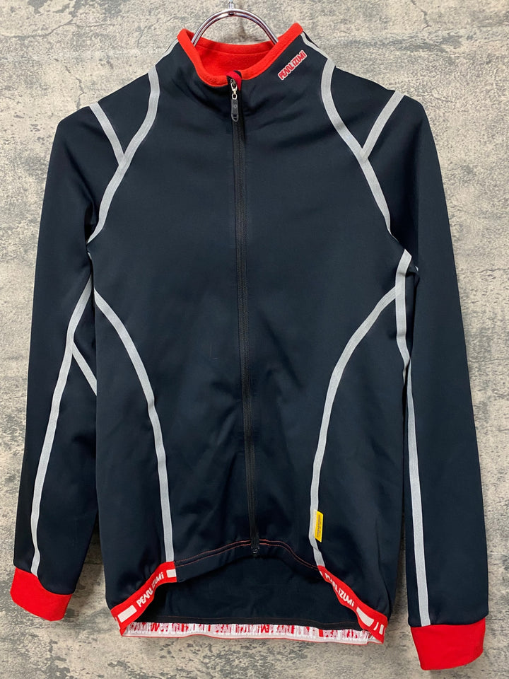 KD228 パールイズミ PEARL iZUMi 長袖 サイクルジャージ 裏起毛 S 黒赤