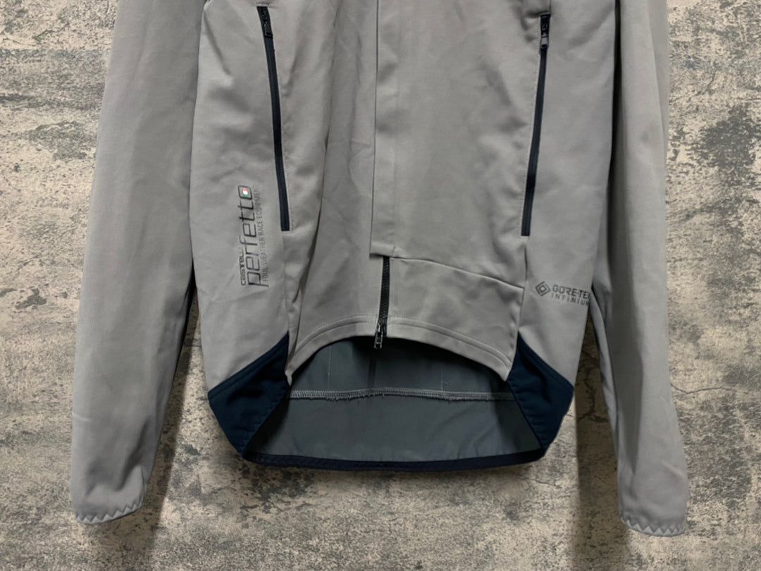 KB699 カステリ CASTELLI ROSSO CORSA Perfetto RoS 2 GORE-TEX Infinium Windstopper 長袖 サイクルジャケット シェル グレー M
