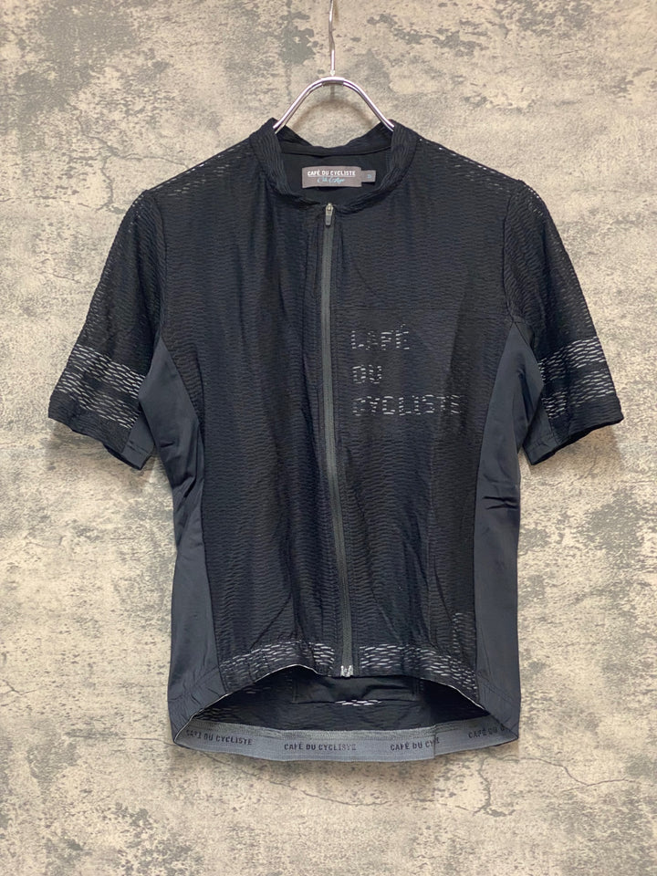 JY655 カフェドシクリステ CAFE DU CYCLISTE CHRISTELLE Man 半袖 サイクルジャージ 黒 M メッシュ