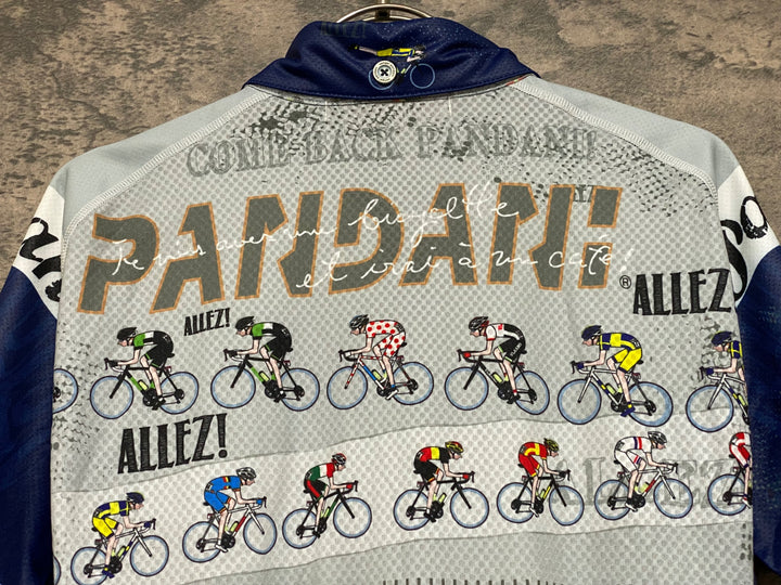 JR212 パンダーニ pandani 半袖サイクルジャージ M 白紺
