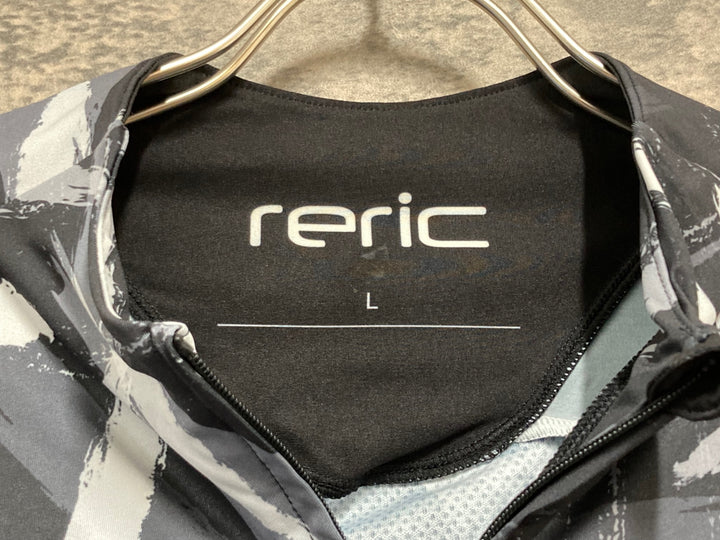 KJ368 レリック reric 半袖 サイクルジャージ 黒 グレー柄 L