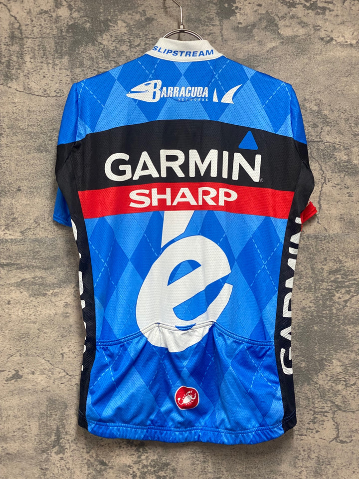 KB550 カステリ CASTELLI GARMIN 半袖 サイクルジャージ 青 M