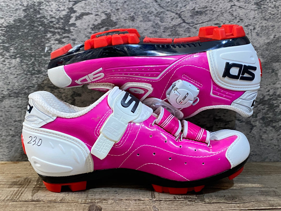 KG405 シディ SIDI TRACE MTB WMN ビンディングシューズ 2穴 ピンク ホワイト レディース EU36W ※ペン字あり