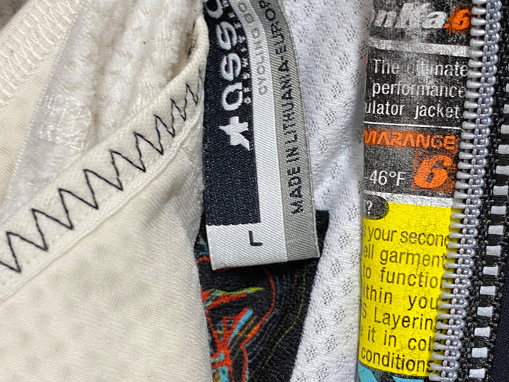 KH638 アソス ASSOS ij.bonka6 Cento Jacket 長袖 サイクルジャケット 黒 白 L