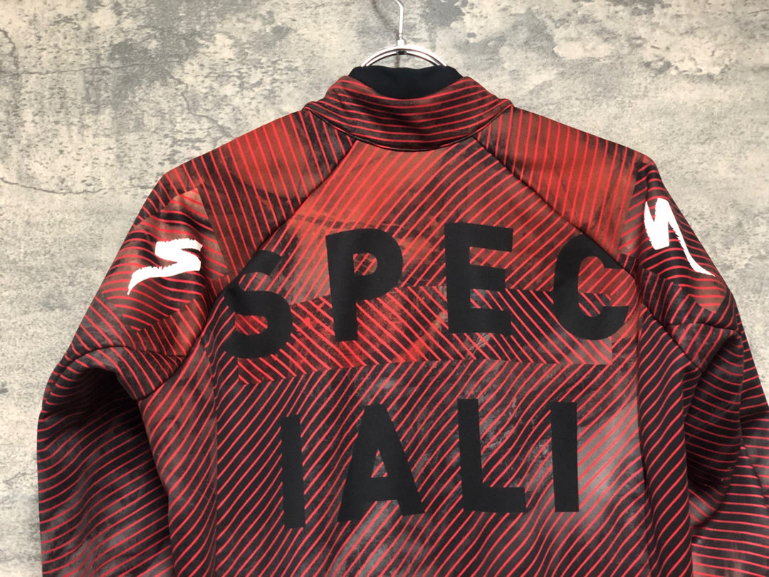 KI983 スペシャライズド SPECIALIZED Men's Team SL Expert Softshell Jacket 長袖 サイクルジャケット 裏起毛 赤黒 M