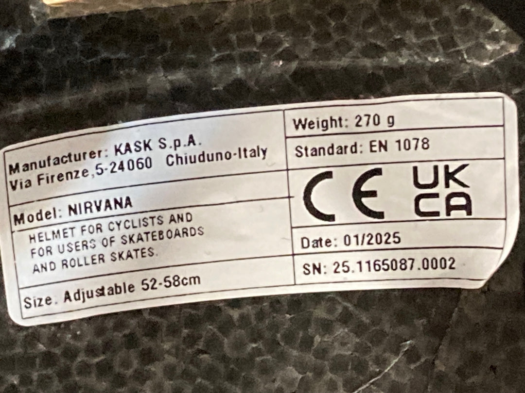 KE835 カスク KASK ニルヴァーナ NIRVANA ヘルメット52-58CM M 赤 2025/1製造