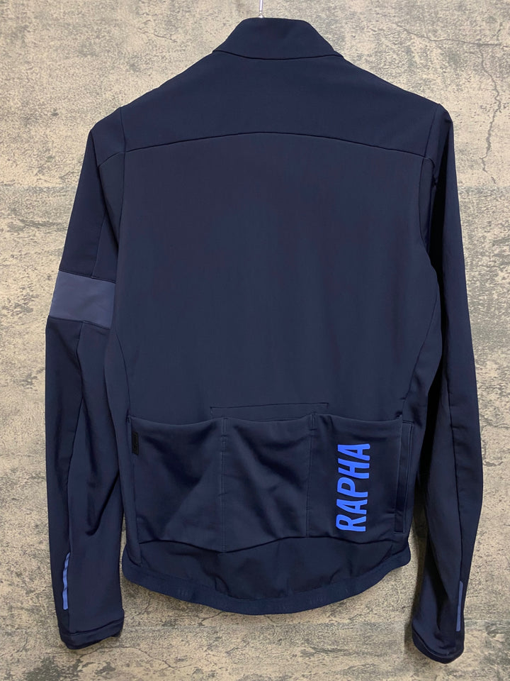 JQ367 ラファ Rapha PRO TEAM TRAINING JACKET 長袖 サイクルジャケット 濃紺 M 裏起毛