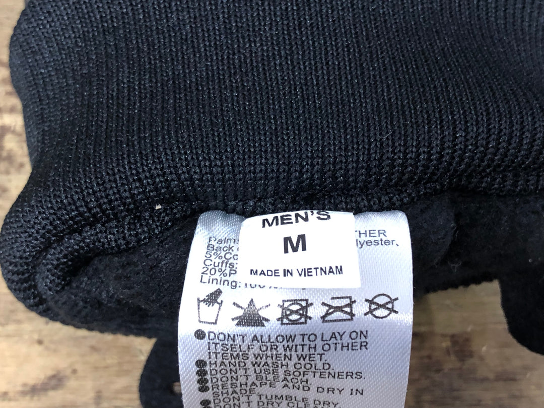 JK031 シマノ SHIMANO GORETEX 裏起毛 長指 サイクルグローブ 黒 M