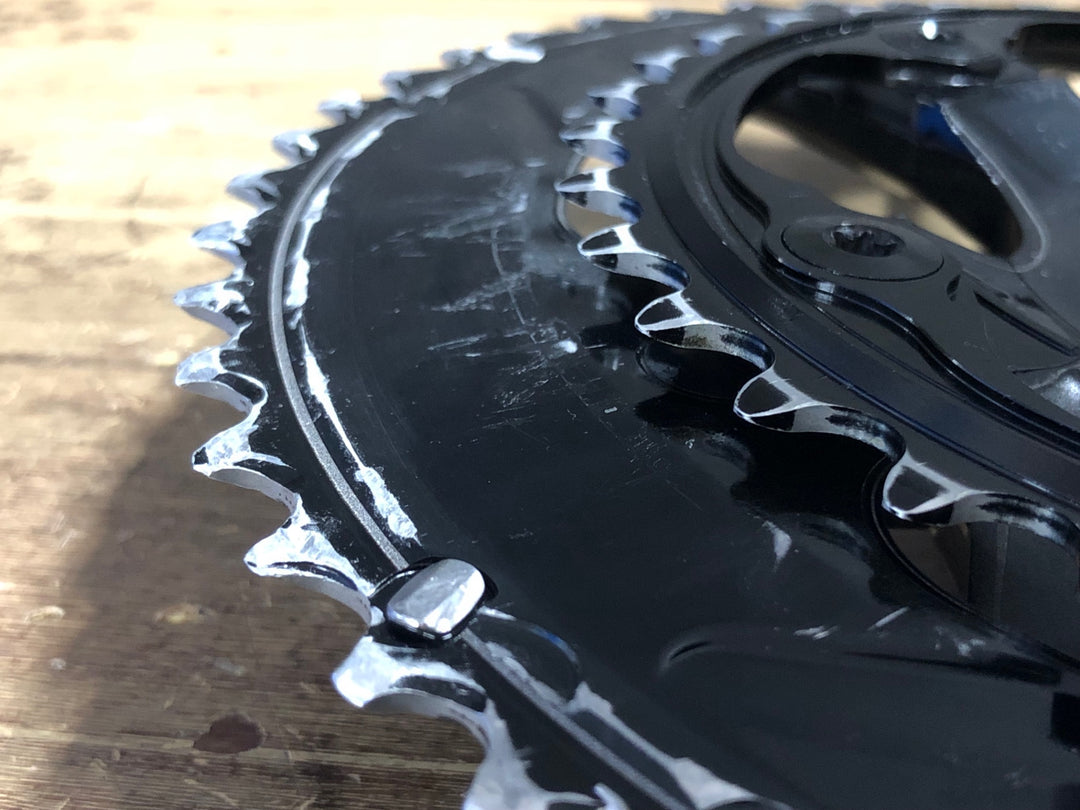KA731 シマノ SHIMANO デュラエース DURA-ACE FC-R9100 11S 165mm 52/36t 4iiii 両足計測パワーメーター付属 ※パワーメーター割れ