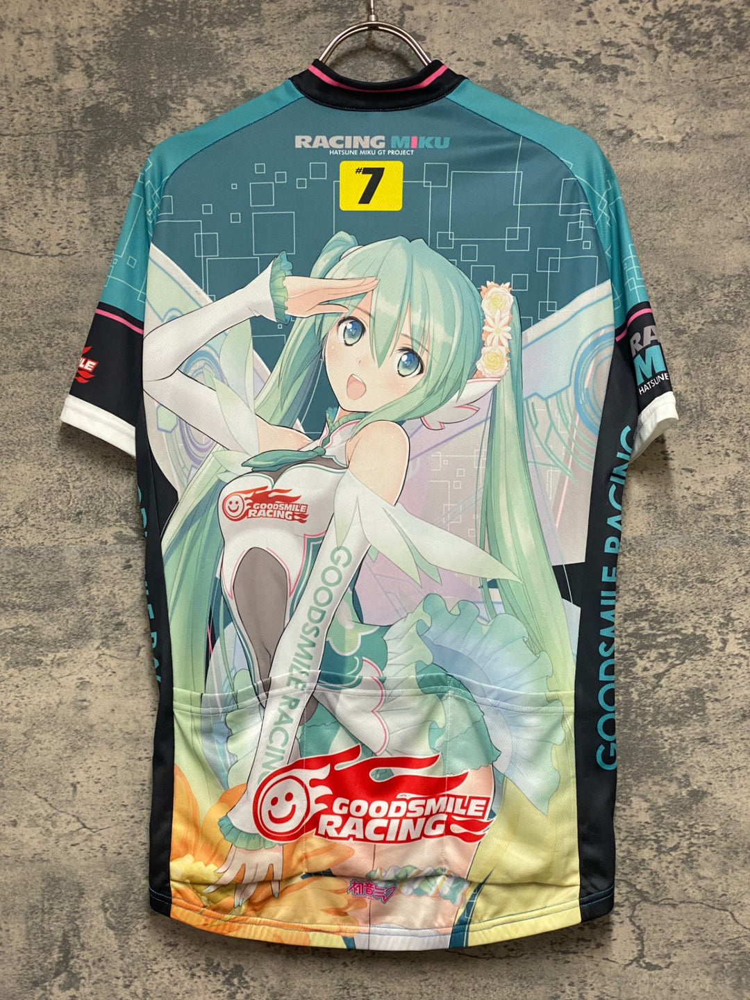 KH194 GSR Gear 半袖 サイクルジャージ 白 青 L レーシングミク 2017 第7回GSRカップ記念Ver.