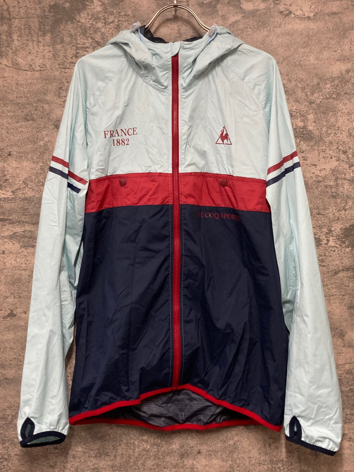 KK448 ルコックスポルティフ le coq sportif 長袖 ウィンドブレーカー 水色 紺 O