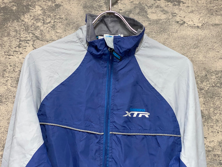 KO396 シマノ SHIMANO 長袖 ウィンドブレーカー 青グレー M XTR