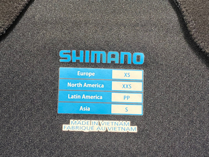 KK240 シマノ SHIMANO 長袖 サイクルジャージ 黒 青 S 裏起毛