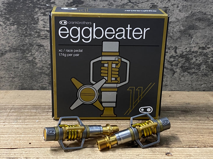 KP111 クランクブラザーズ Crankbrothers エッグビータ Eggbeater 11 ビンディングペダル シルバー ゴールド