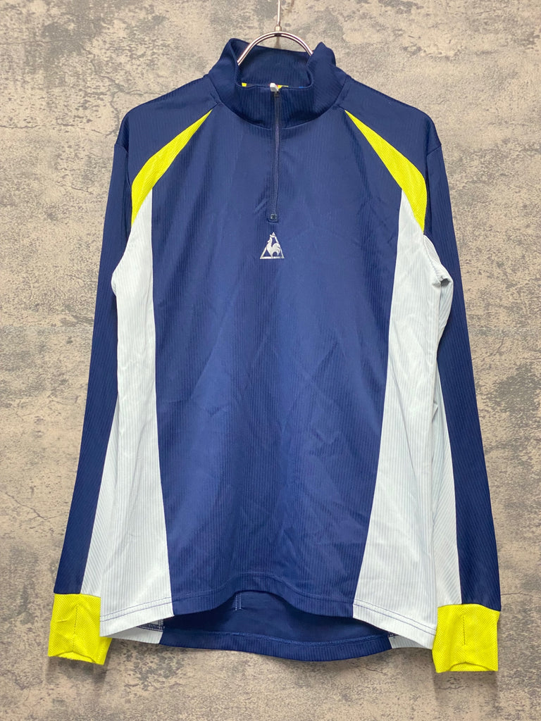 KH249 ルコックスポルティフ le coq sportif 長袖 サイクルジャージ 紺