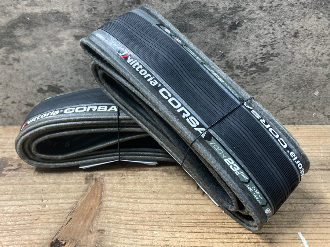 KN609 ヴィットリア vittoria コルサ CORSA G+ クリンチャータイヤ 700x23C 2本セット