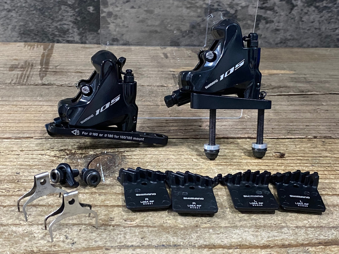 KI057 シマノ SHIMANO 105 BR-R7070 ディスクブレーキ キャリパー 前後セット リアボルト38mm/Y8N208020