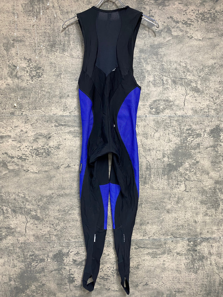 JS662 アソス ASSOS AIRBLOCK851 ビブタイツ 黒 青 M 裏起毛 タグカット ※擦れあり