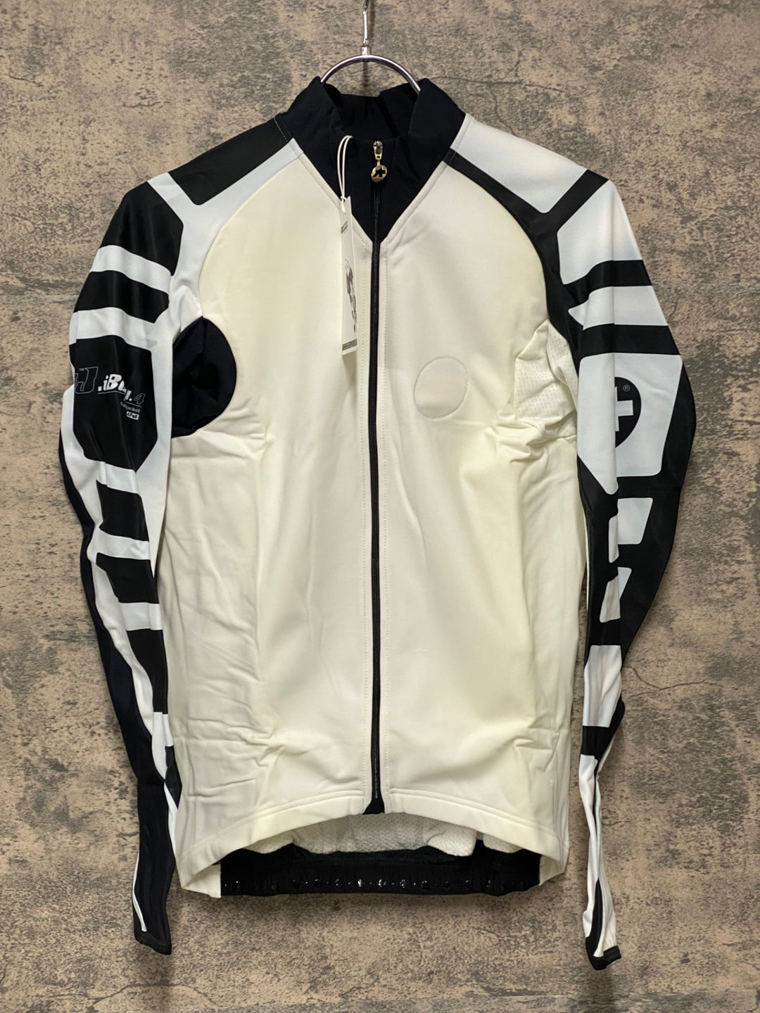 JQ162 アソス assos iJ tiburu 4 長袖サイクルジャージ 白黒 M 裏起毛