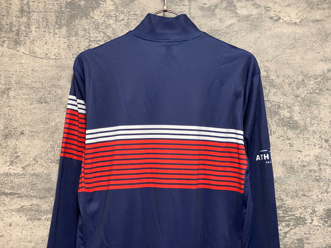 JS602 カステリ CASTELLI 長袖 サイクルジャージ ネイビー L 裏起毛 ※スレ