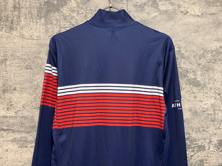 JS602 カステリ CASTELLI 長袖 サイクルジャージ ネイビー L 裏起毛 ※スレ