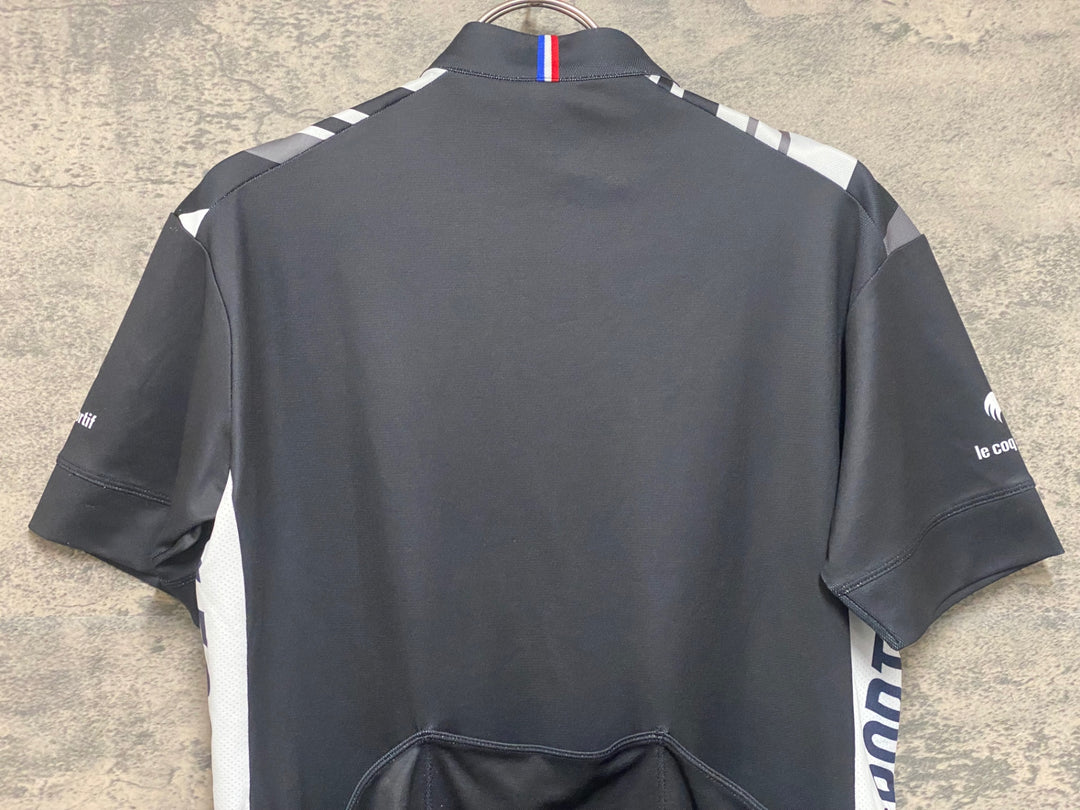 JP155 ルコックスポルティフ le coq sportif 半袖 サイクルジャージ 白 黒 S