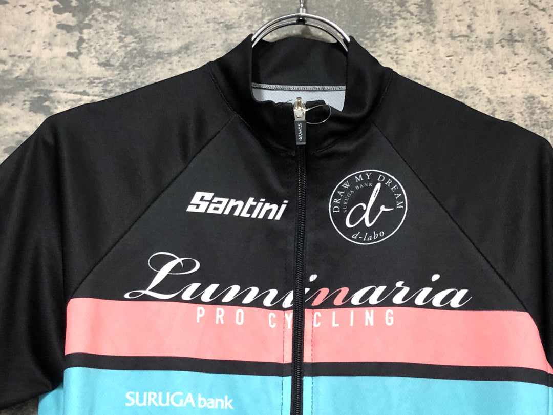 JP398 サンティーニ Santini 半袖 サイクルジャージ 黒 Ｍ