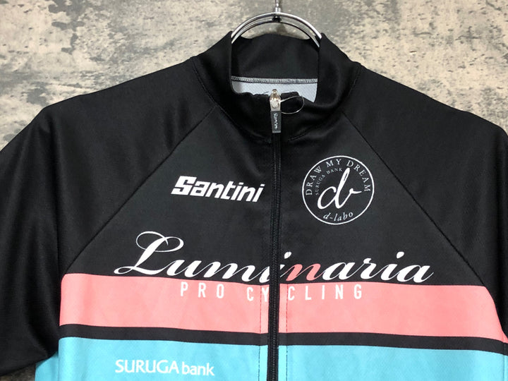 JP398 サンティーニ Santini 半袖 サイクルジャージ 黒 Ｍ