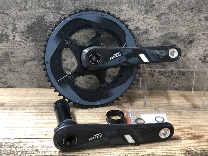 JS277 スラム SRAM FORCE 22 カーボン クランクセット 175mm BB30 XGide R 53/39T 130BCD ※アーム変形エラー品