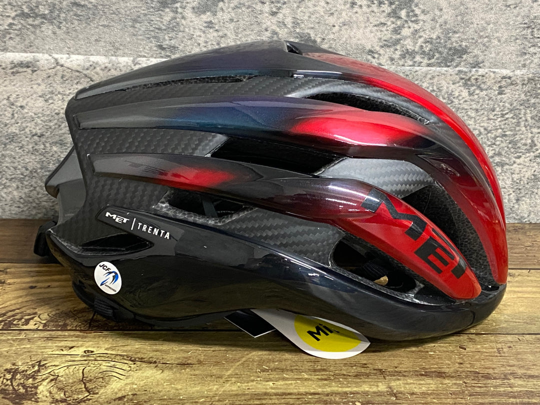 KA012 メット MET トレンタ TRENTA 3K CARBON MIPS ヘルメット 赤黒 Lサイズ 製造2025年3月
