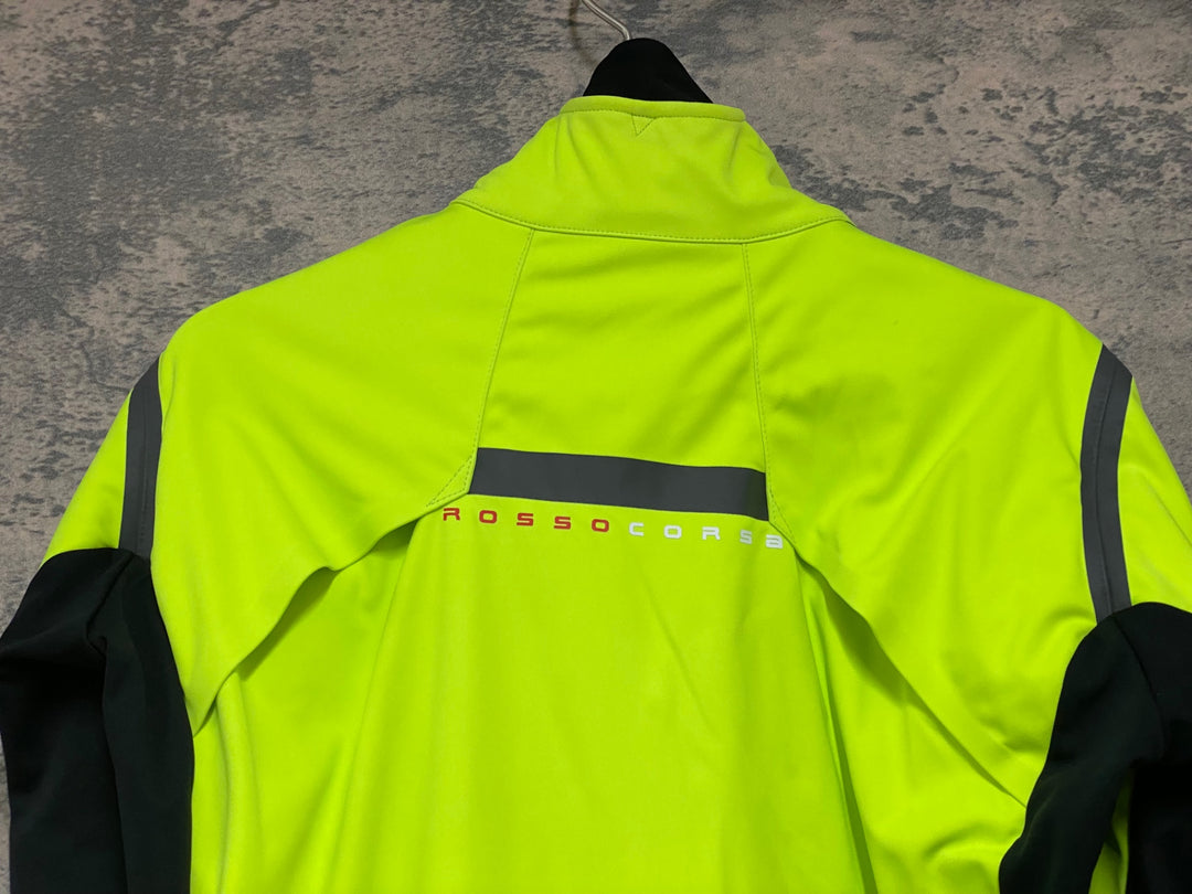 KG817 カステリ CASTELLI ロッソコルサ ROSSO CORSA 長袖 サイクルジャケット ネオンイエロー S