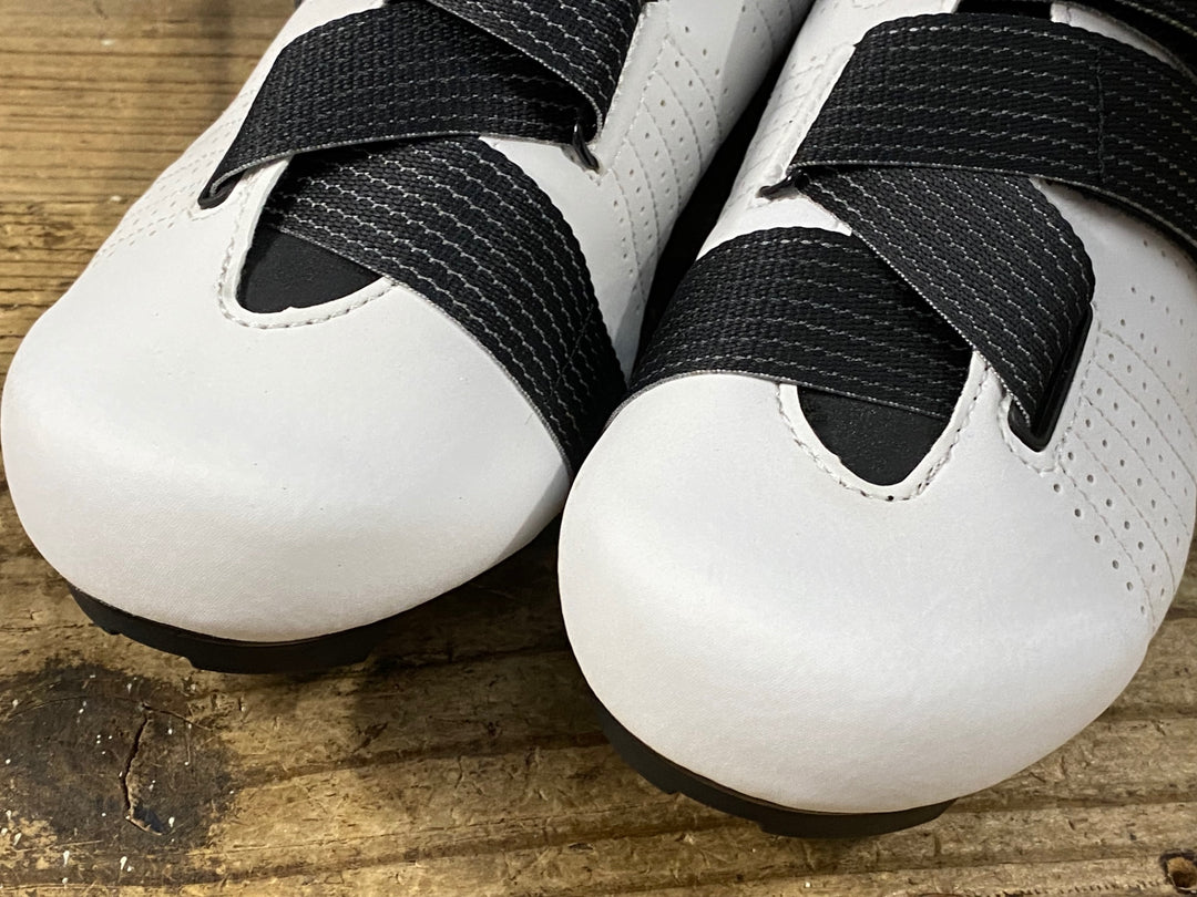 KK387 フィジーク fizik TEMPO R5 POWERSTRAP SHOES ビンディングシューズ 3穴 白黒 EU43.5