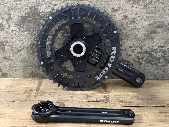 KN043 ローター ROTOR 2IN POWER パワーメーター クランクセット 50/34T 165mm 11S 通信確認済み 充電ケーブル付属