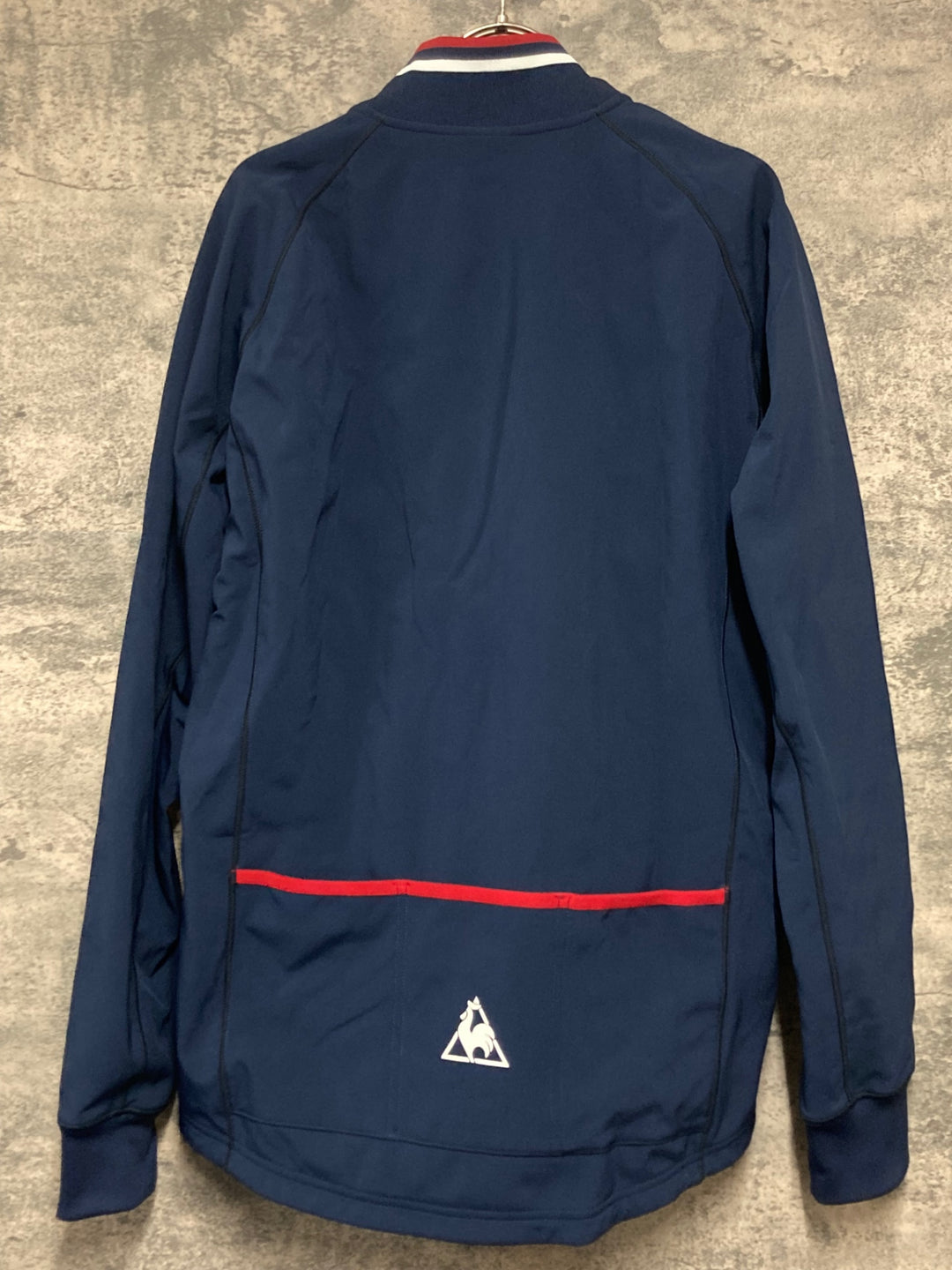KK449 ルコックスポルティフ le coq sportif 長袖 サイクルジャケット 紺 O 裏起毛