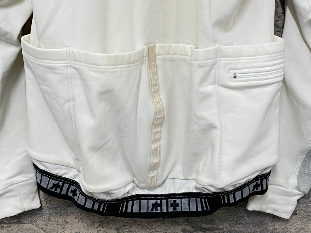 JE471 アソス assos AIRBLOCK 長袖 サイクルジャケット 白 L 裏起毛 ※変色