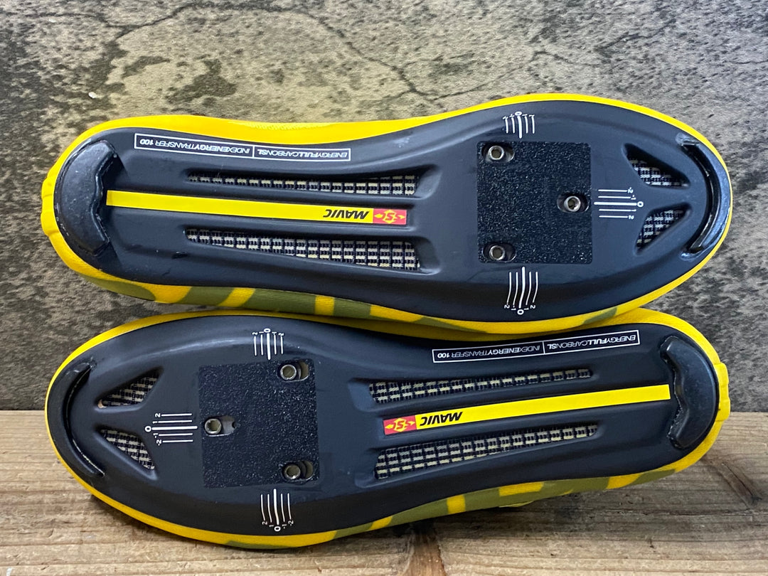 KH366 マヴィック MAVIC コスミック COSMIC SL ULTIMATE ビンディングシューズ EU41 1/3 26㎝ イエロー SPD-SL 未使用品