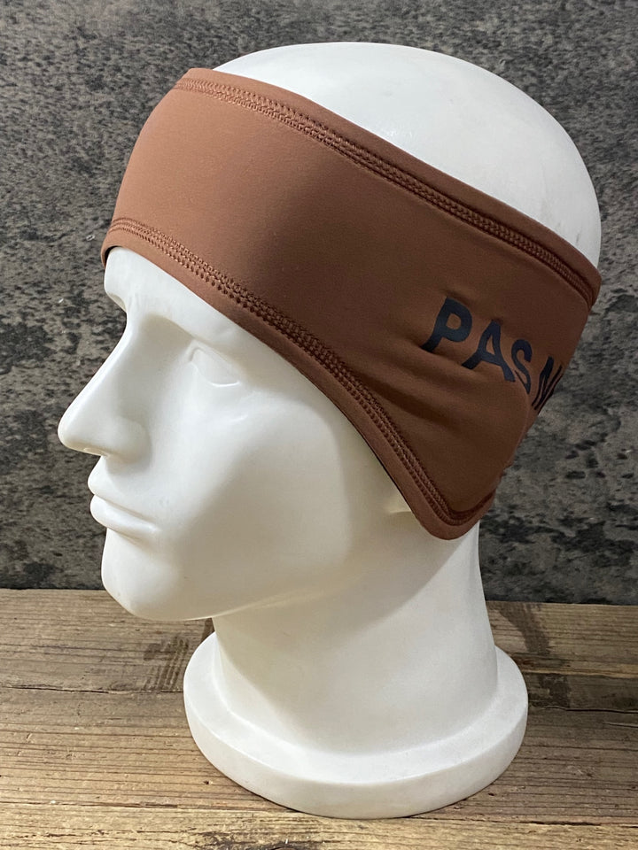 KM734 パスノーマルスタジオ PAS NORMAL STUDIOS Logo HEADBAND 裏起毛 茶