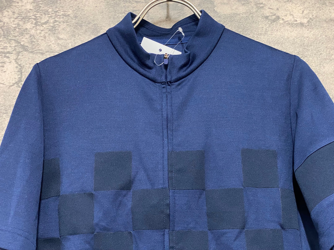 JS466 ラファ Rapha CHECK JERSEY 半袖 サイクルジャージ 濃紺 S