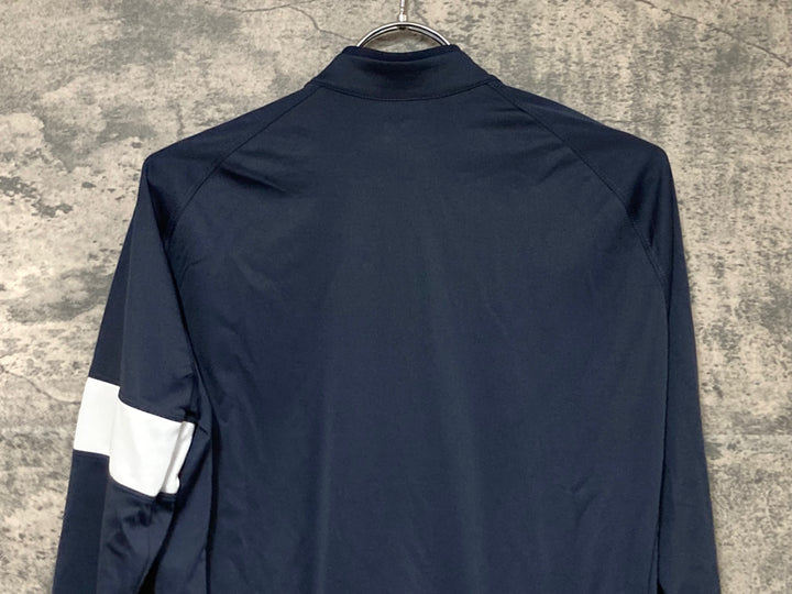 JV722 ラファ Rapha LONG SLEEVE CORE JERSEY 長袖 サイクルジャージ 裏起毛 紺 M