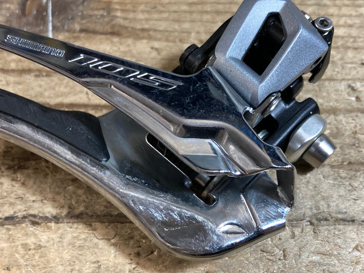 KB565 シマノ SHIMANO 105 FD-R7000 フロントディレイラー シルバー 直付 キャップ欠品