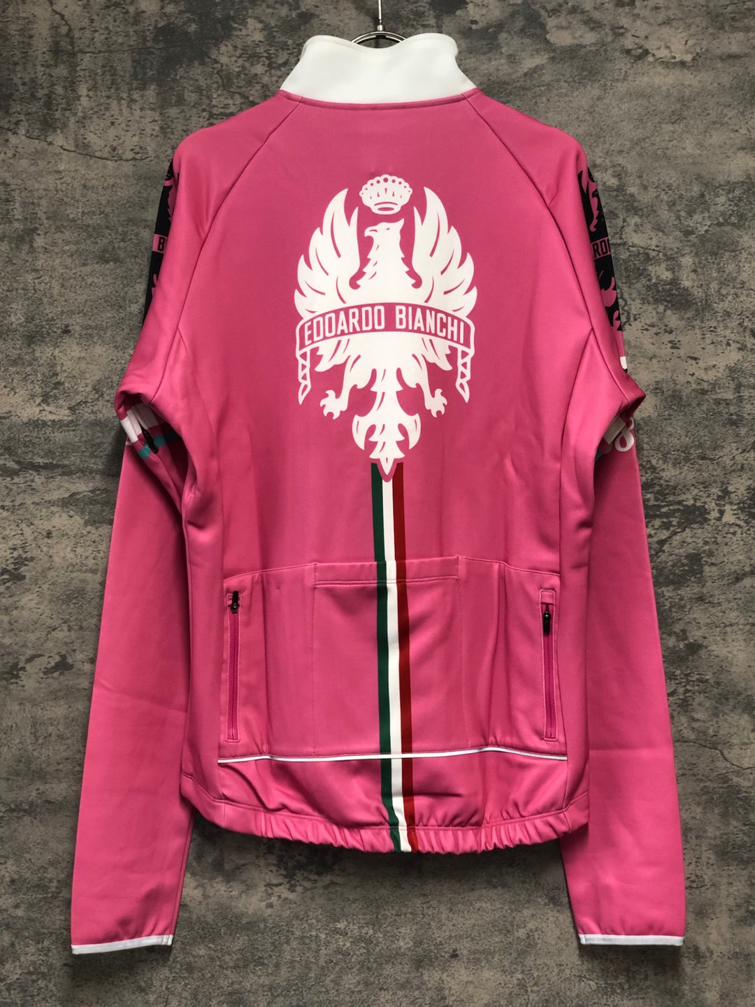 KJ355 ビアンキ Bianchi 長袖 サイクルジャケット ピンク L 裏起毛