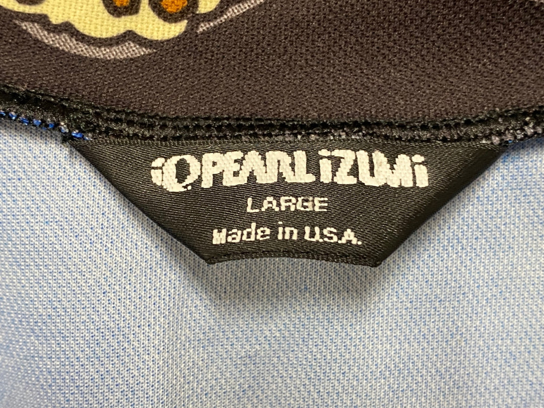 KK057 パールイズミ PEARL iZUMi 半袖 サイクルジャージ 青 L ほつれ